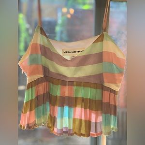 Mara Hoffman color block camisole size small
